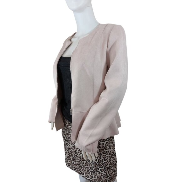 INDUSTRY 🩷 》Faux Suede Peplum Jacket - Picture 12 of 16